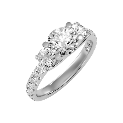 Blossomy Tri Stone Ring - Five