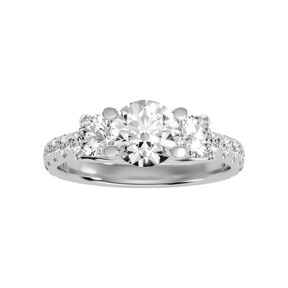 Blossomy Tri Stone Ring - Six