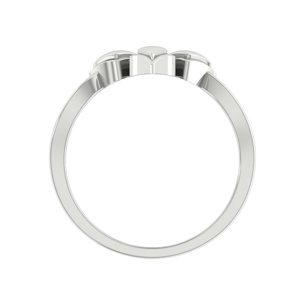 Blossom Loop Single Stone Ring In 925 Sterling Silver - Eight