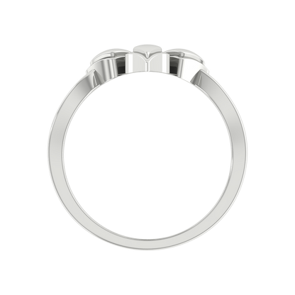 Blossom Loop Single Stone Ring In 925 Sterling Silver - Eight