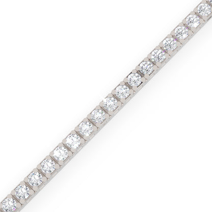 Sterling Silver Round Cut CZ Tennis Bracelet