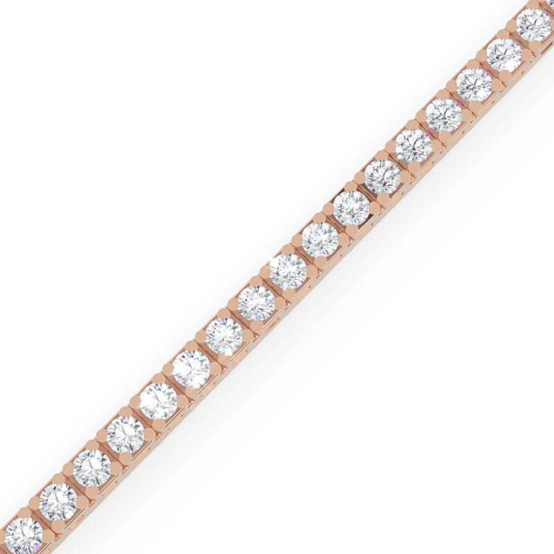 Sterling Silver Round Cut CZ Tennis Bracelet