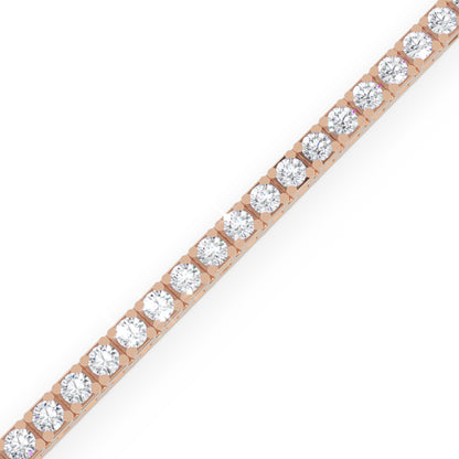 Sterling Silver Round Cut CZ Tennis Bracelet