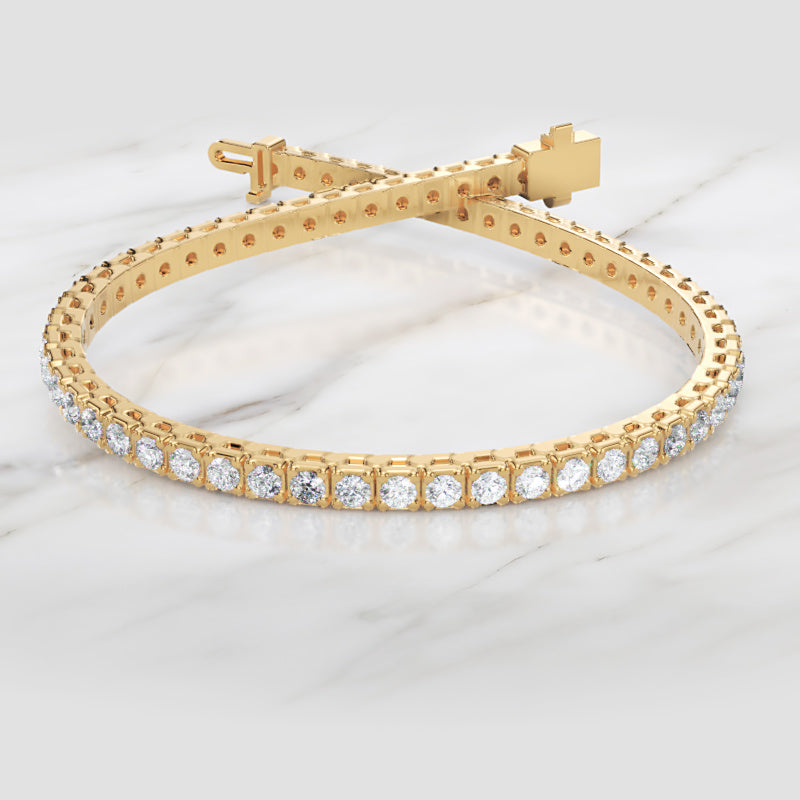 Sterling Silver Round Cut CZ Tennis Bracelet