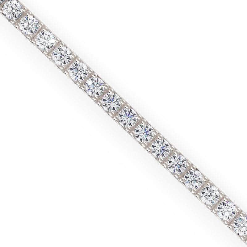 Diamond Tennis Bracelet In White Gold With Secure Clasp - Four