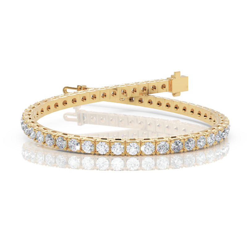 Diamond Tennis Bracelet In White Gold With Secure Clasp - One