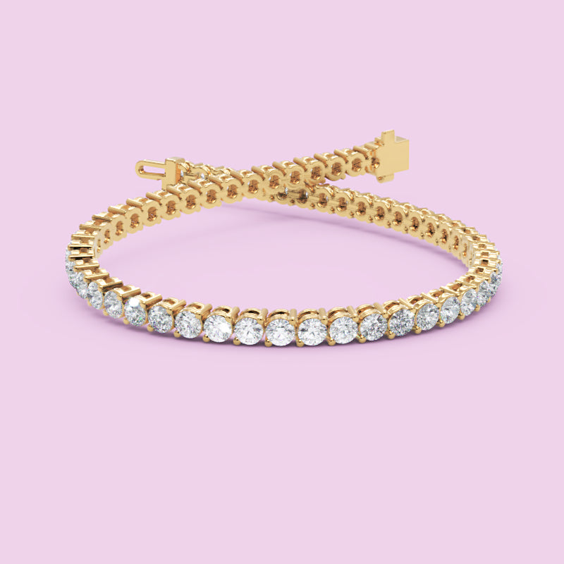 Sterling Silver Round Cut Diamond Tennis Bracelet