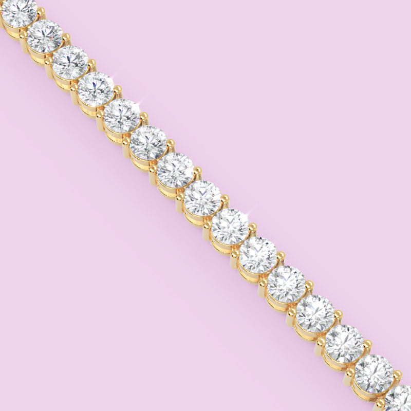 Sterling Silver Round Cut Diamond Tennis Bracelet