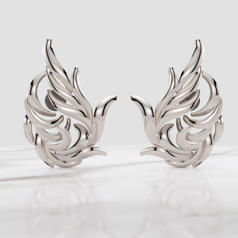 15 Mm Gold Twisted Art Earring - One