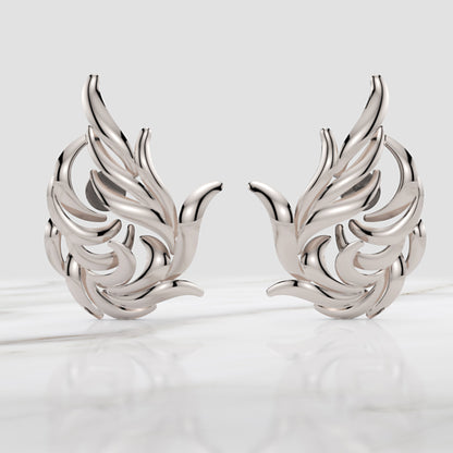 15 Mm Gold Twisted Art Earring - One