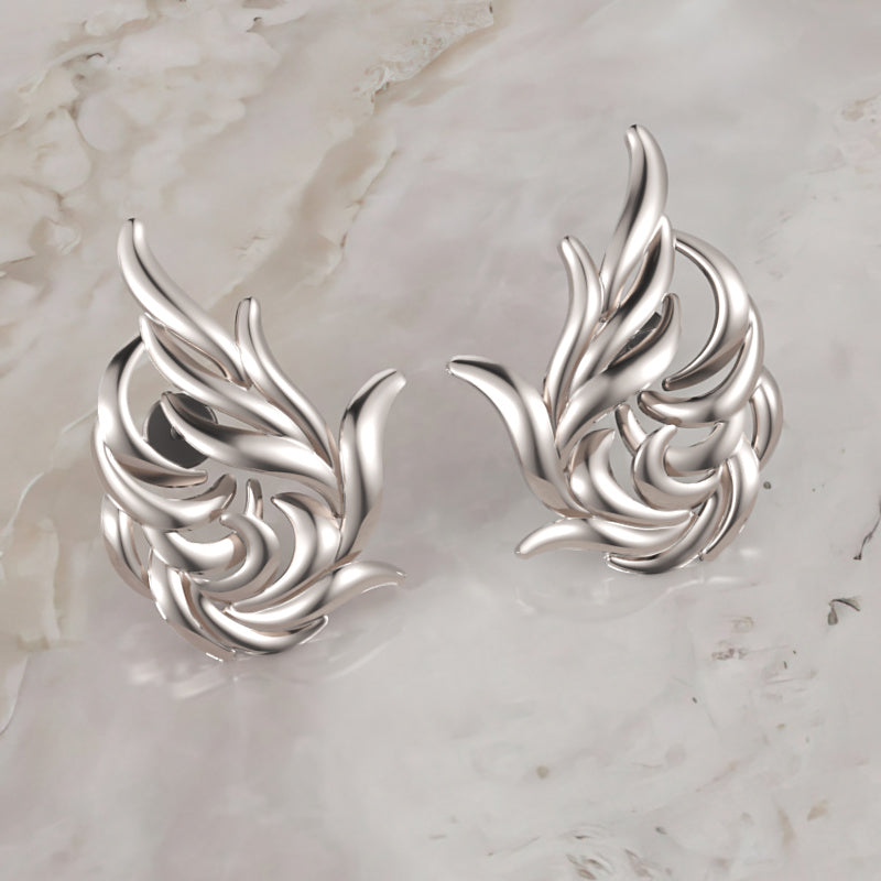 15 Mm Gold Twisted Art Earring - Three