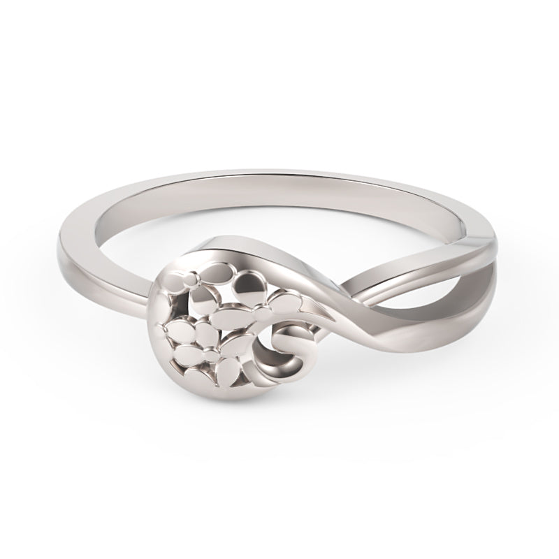 Floral Heart Infinity Ring - Three