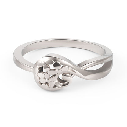 Floral Heart Infinity Ring - Three