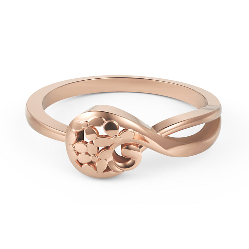 Floral Heart Infinity Ring - Four