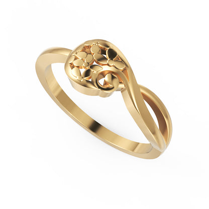Floral Heart Infinity Ring - Six
