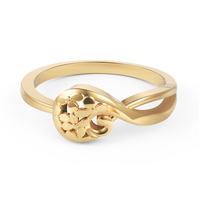 Floral Heart Infinity Ring - Seven
