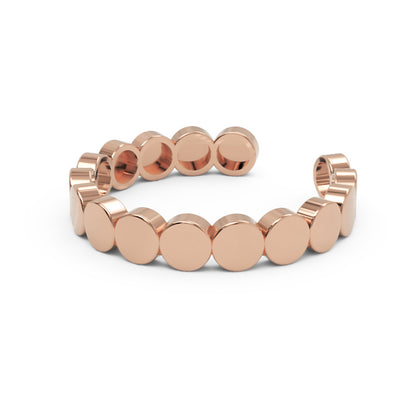 Scalloped Edge Stacking Ring Yellow Gold - Six