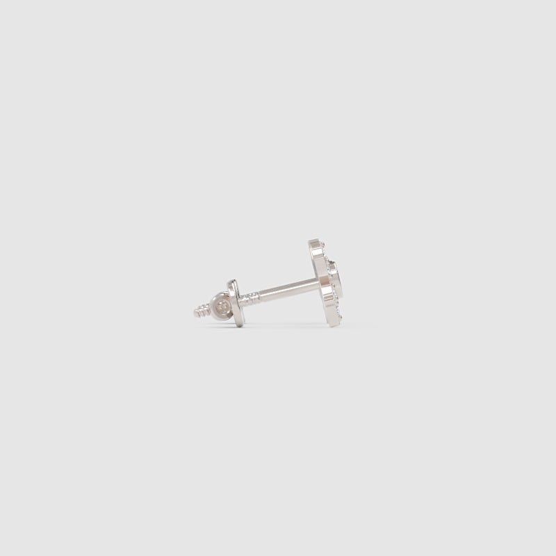 Rose Gold Diamond Star Stud Earrings With Screw Back - Eight