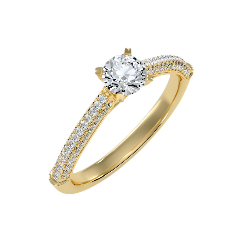 Bombon Solitaire Ring In 925 Sterling Silver - Ten