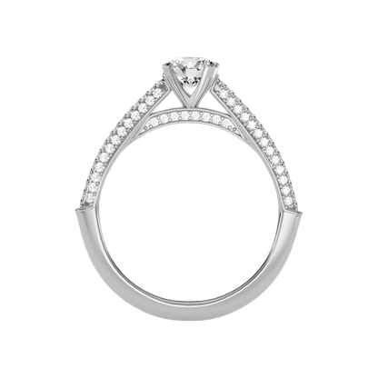 Bombon Solitaire Ring In 925 Sterling Silver - Three