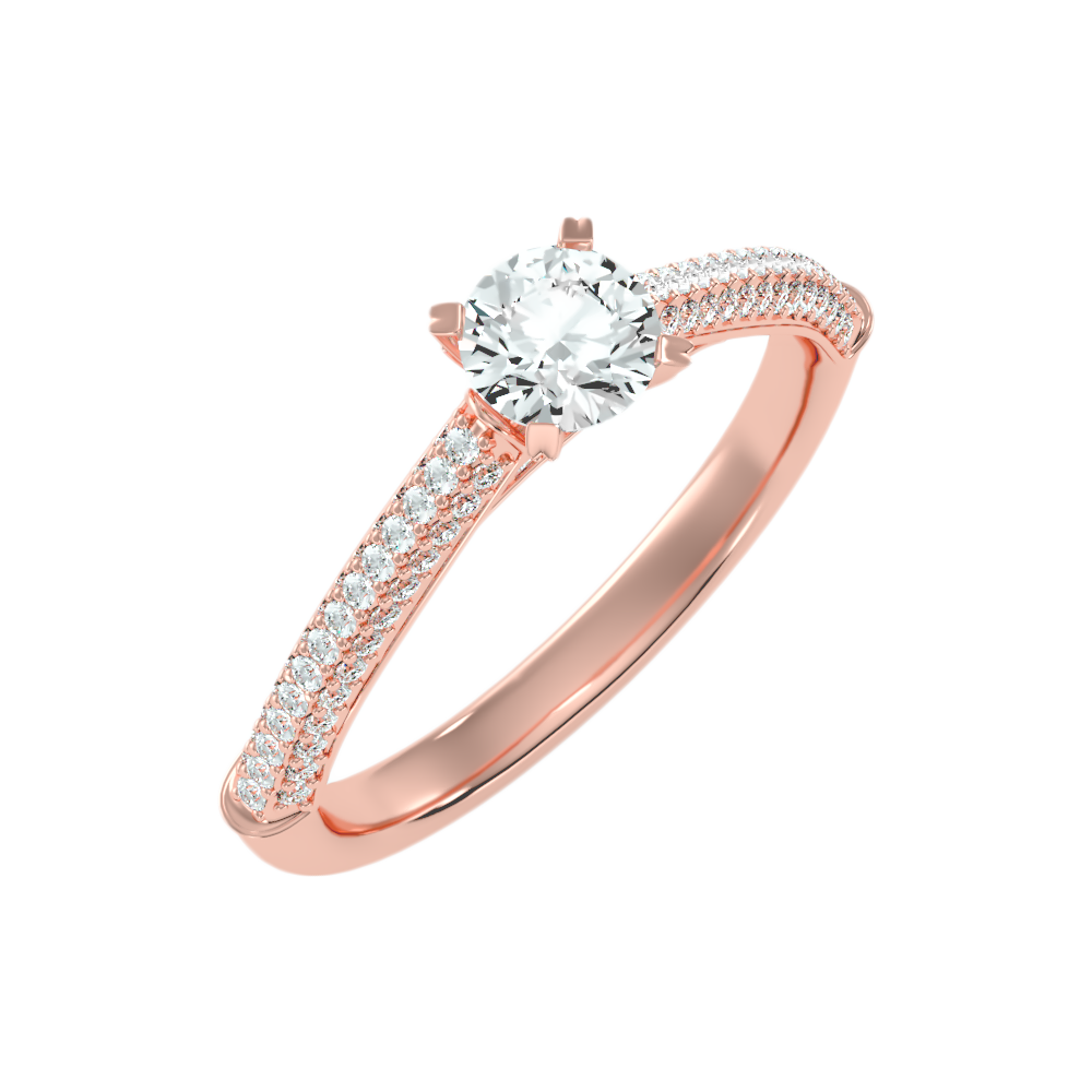 Bombon Solitaire Ring In 925 Sterling Silver - Six