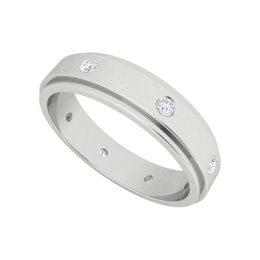 Bonic And Bold Broad Band Ring In 925 Sterling Silver - Two