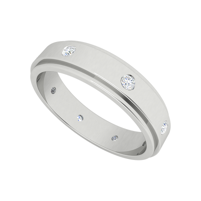 Bonic And Bold Broad Band Ring In 925 Sterling Silver - Two