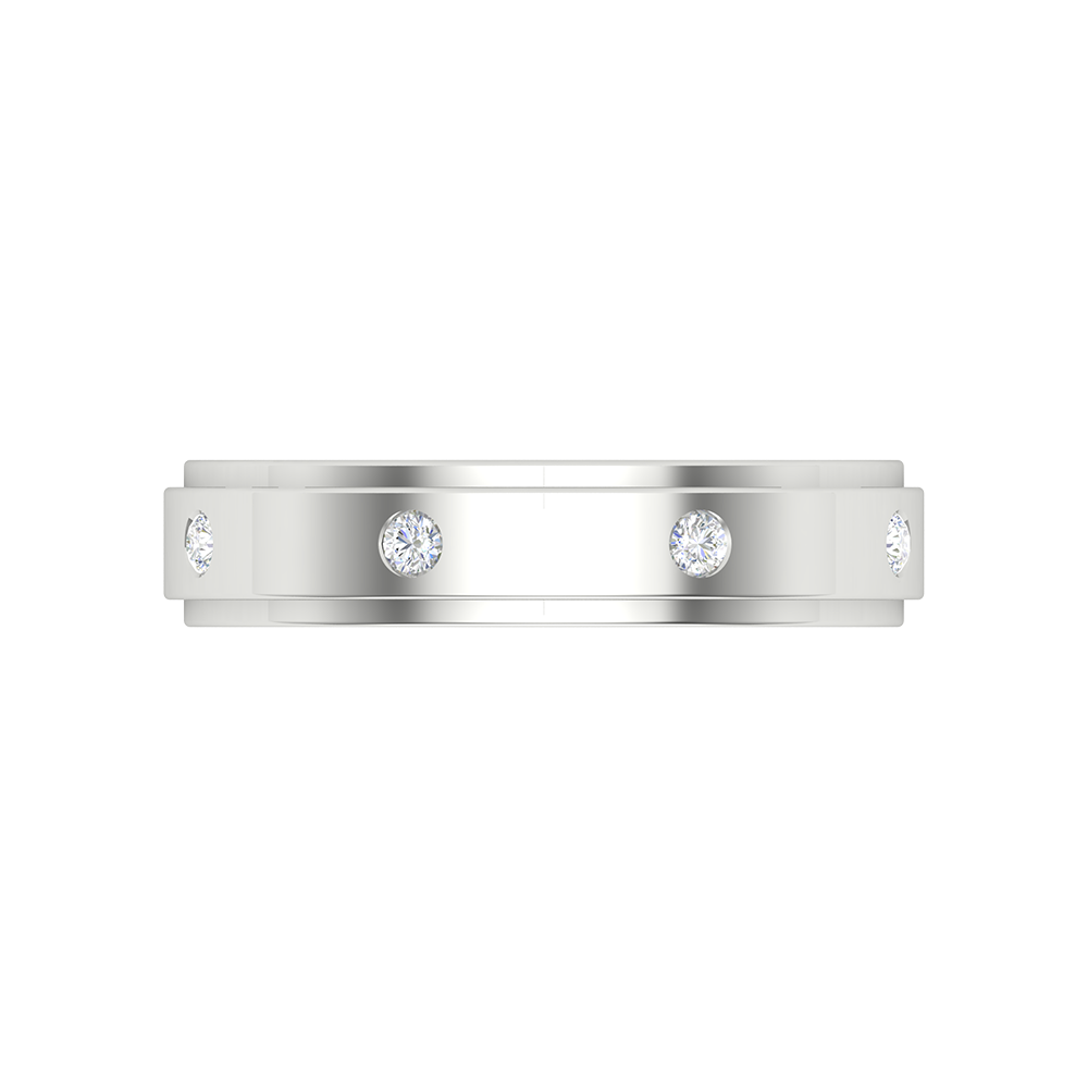 Bonic And Bold Broad Band Ring In 925 Sterling Silver - Four