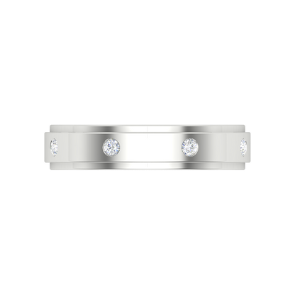 Bonic And Bold Broad Band Ring In 925 Sterling Silver - Four