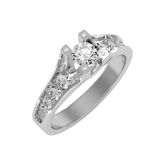 Bonita Diamond Ring In 925 Sterling Silver - One