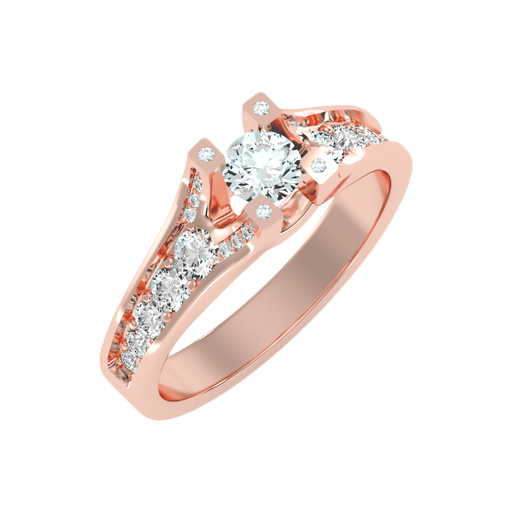Bonita Diamond Ring In 925 Sterling Silver - Five