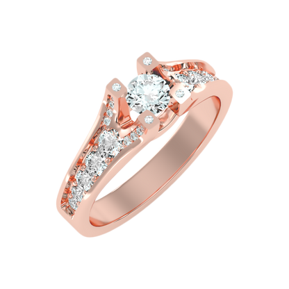 Bonita Diamond Ring In 925 Sterling Silver - Five