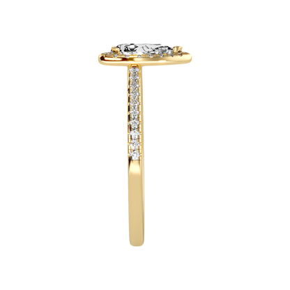 Bonita Pear Shaped Halo Ring In 925 Sterling Silver - Eleven