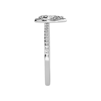 Bonita Pear Shaped Halo Ring - Four