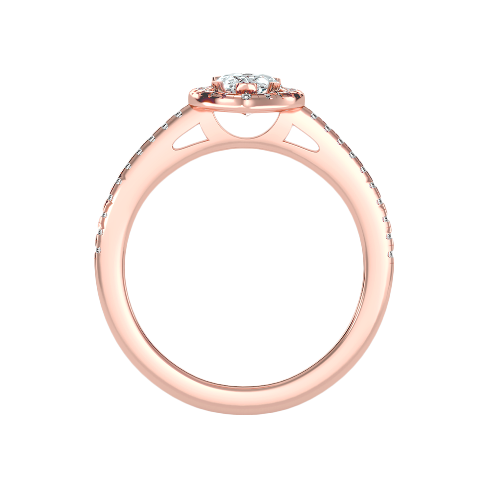 Bonita Pear Shaped Halo Ring - Six