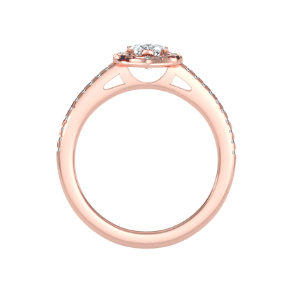 Bonita Pear Shaped Halo Ring - Six