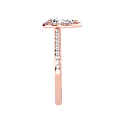 Bonita Pear Shaped Halo Ring - Eight