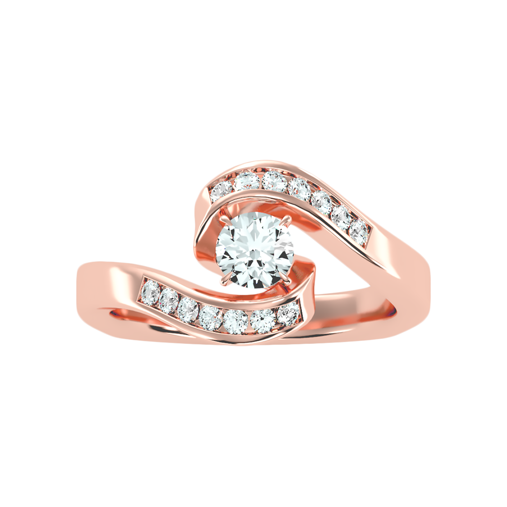Bonito Halo Ring In 925 Sterling Silver - Three