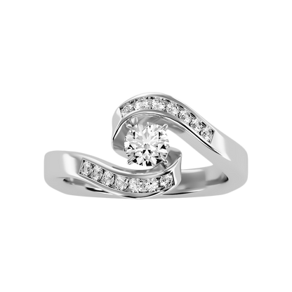 Bonito Halo Ring In 925 Sterling Silver - Six