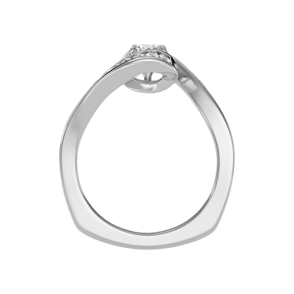 Bonito Halo Ring In 925 Sterling Silver - Eight
