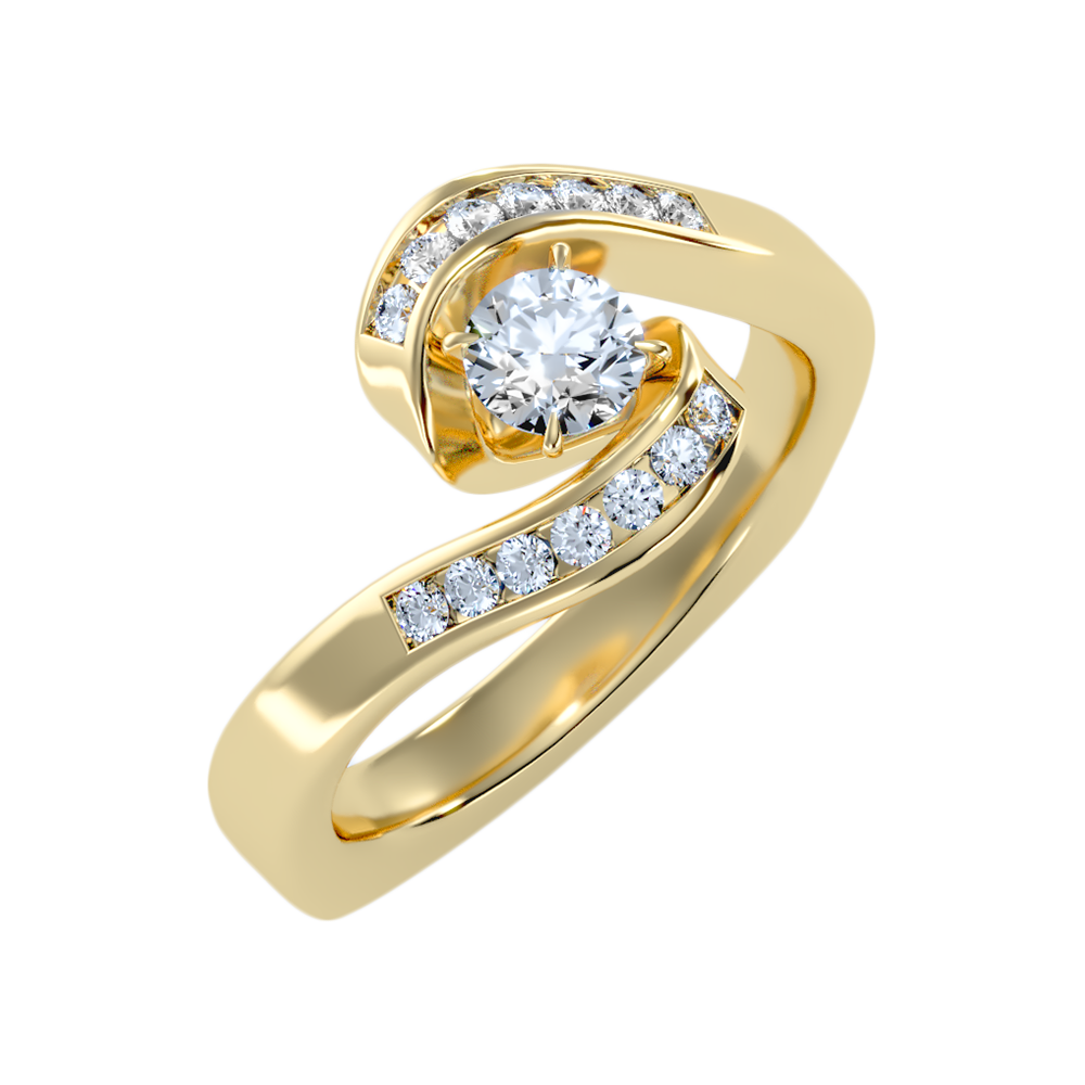 Bonito Halo Ring In 925 Sterling Silver - Nine