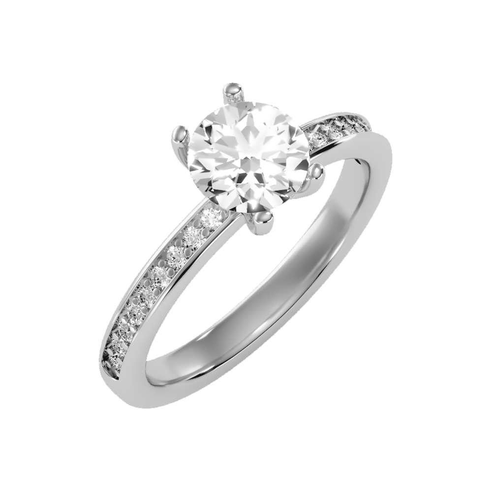 Bonza Solitaire Ring In 925 Sterling Silver - One