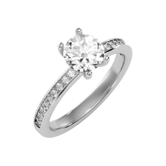 Bonza Solitaire Ring In 925 Sterling Silver - One