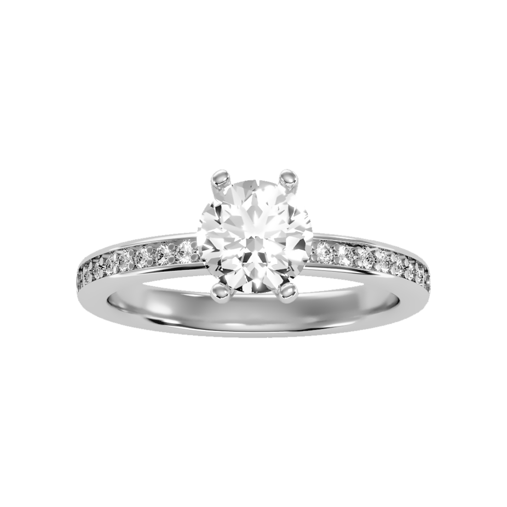 Bonza Solitaire Ring In 925 Sterling Silver - Three