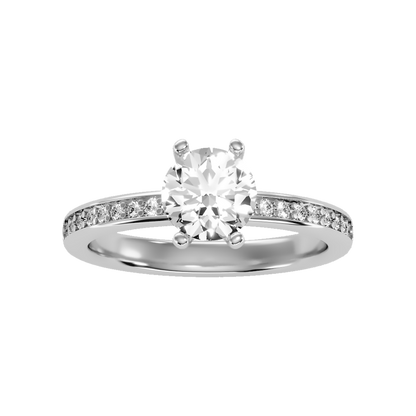 Bonza Solitaire Ring In 925 Sterling Silver - Three