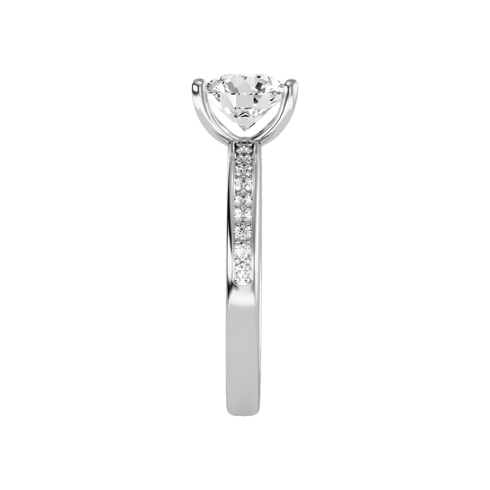Bonza Solitaire Ring In 925 Sterling Silver - Four