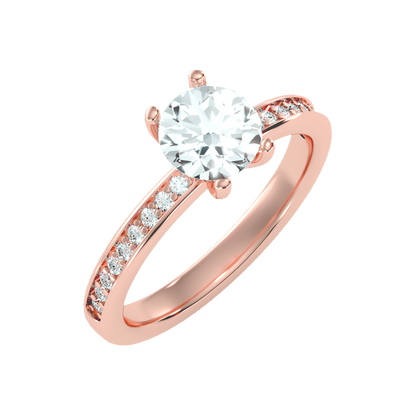 Bonza Solitaire Ring In 925 Sterling Silver - Five