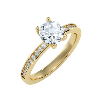 Bonza Solitaire Ring In 925 Sterling Silver - Nine
