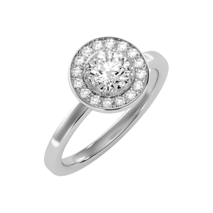Bout Classic Halo Diamond Engagement Ring - Eleven
