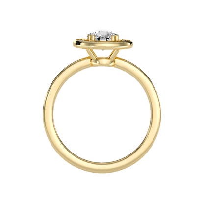 Bout Classic Halo Diamond Engagement Ring In 925 Sterling Silver - Two
